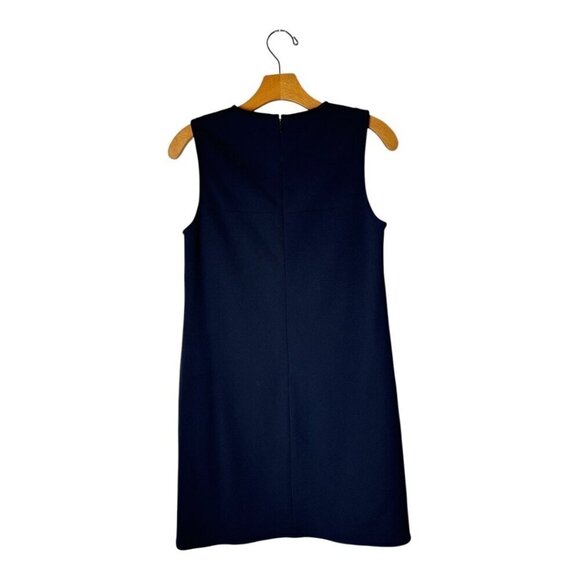 Anthropologie 4C Dress Women 6 Navy Blue Black Lace Detail A Line‎ Shift Mini - Picture 2 of 12